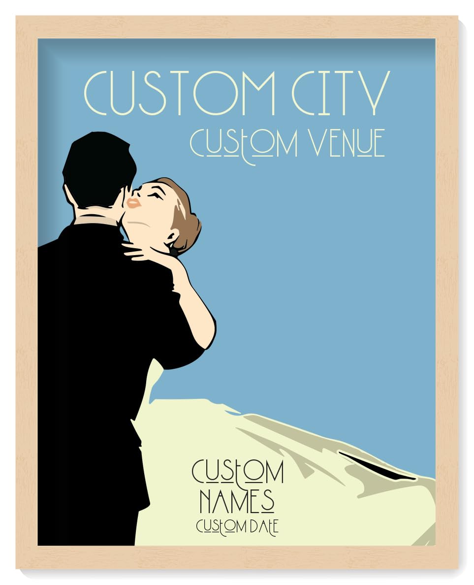 Custom Wedding Anniversary Wall Art - Personalized Gifts for Couples