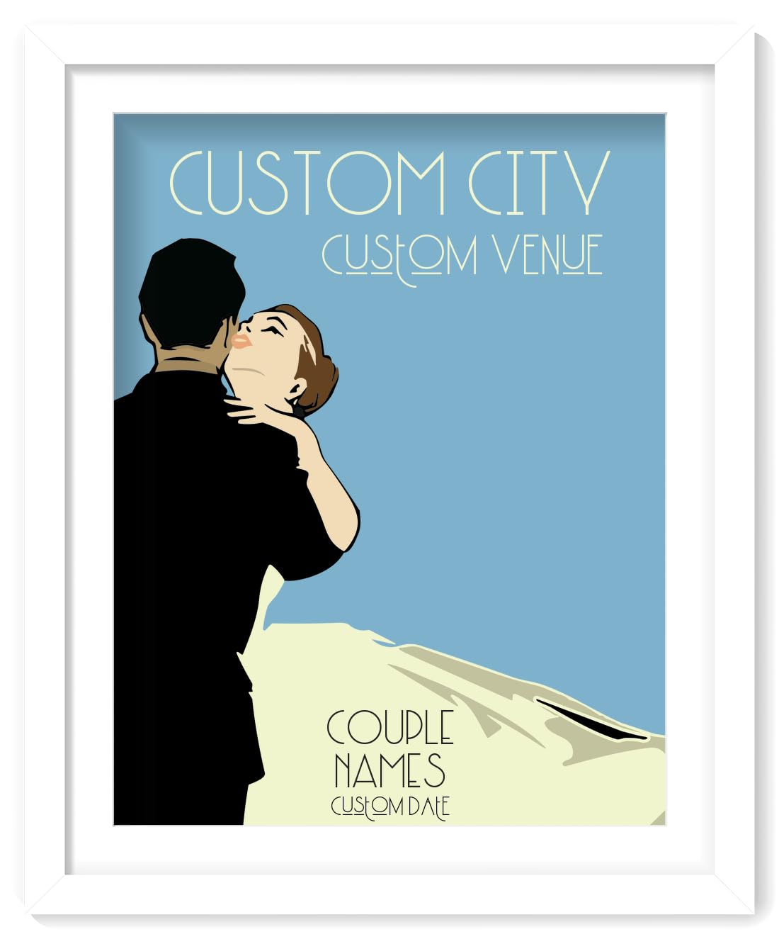 Custom Wedding Anniversary Wall Art - Personalized Gifts for Couples