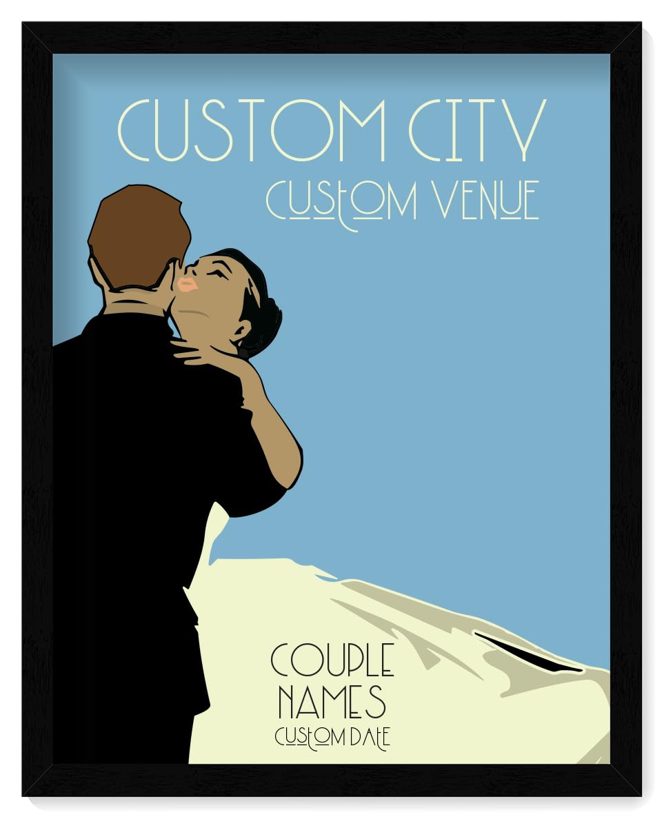 Custom Wedding Anniversary Wall Art - Personalized Gifts for Couples