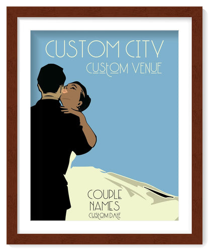 Custom Wedding Anniversary Wall Art - Personalized Gifts for Couples