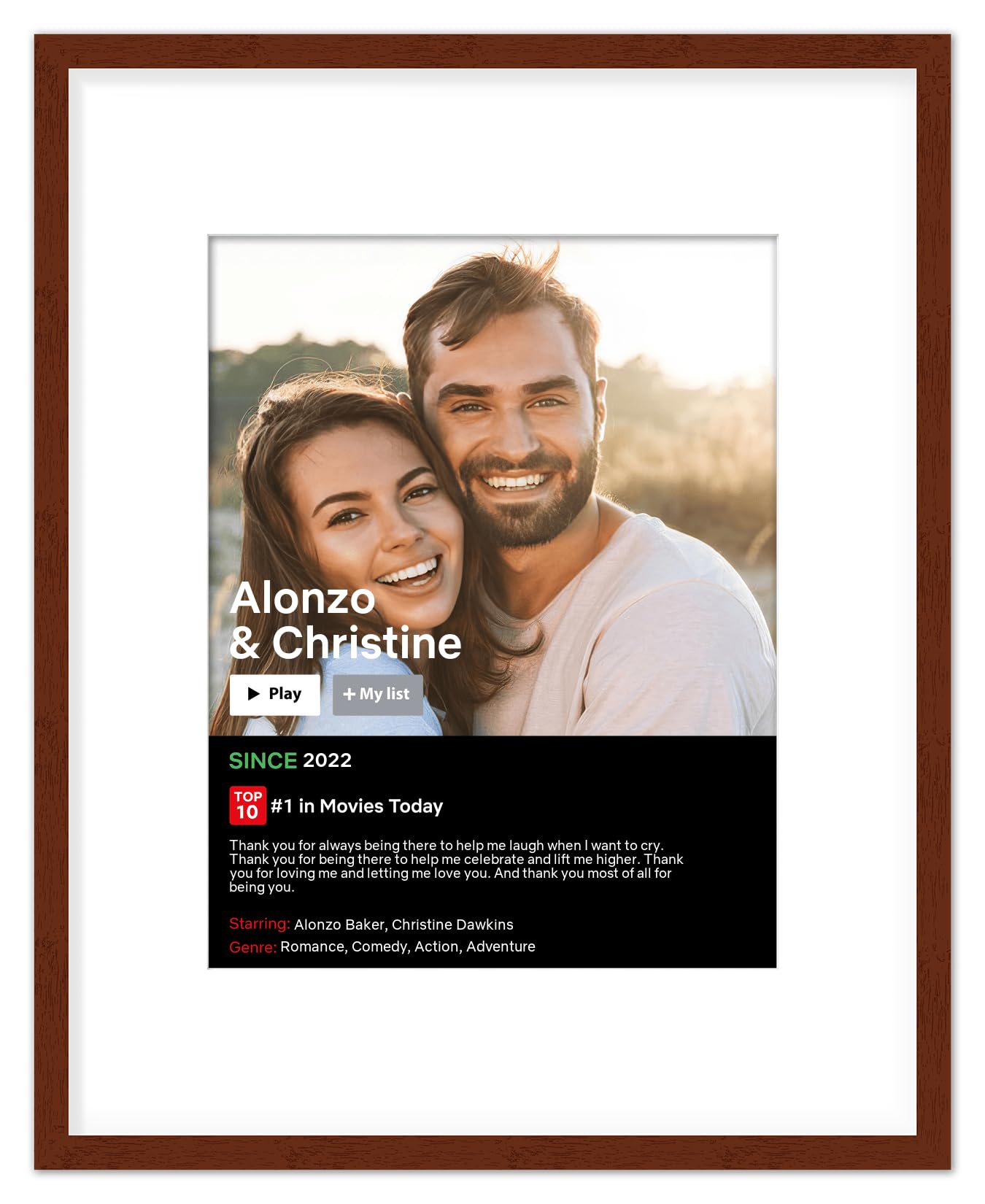 Custom Netflix Movie Poster - Personalized Couples & Family Photo Wall Art